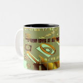 友人はいつも好きだ。箴言17:17 ツートーンマグカップ (正面左)