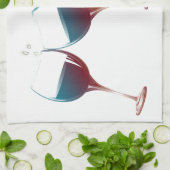 友人はより古いよりよいのワインを飲み、の芸術のギフト キッチンタオル (折り畳み)