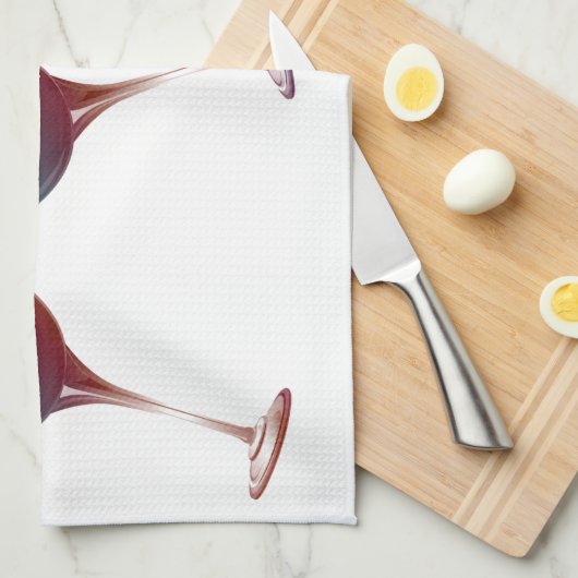 友人はより古いよりよいのワインを飲み、の芸術のギフト キッチンタオル (四つ折り)