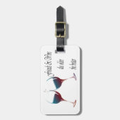 友人はより古いよりよいのワインを飲み、の芸術のギフト ラゲッジタグ (正面縦)