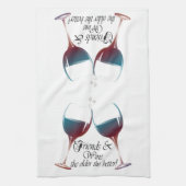 友人はより古いワインを飲み、よりよいワインの芸術 キッチンタオル (縦)