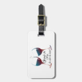 友人はより古いワインを飲み、よりよいワインの芸術 ラゲッジタグ (正面縦)