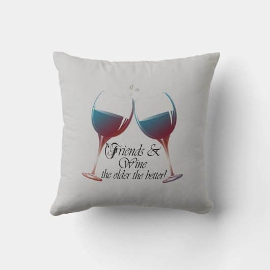 友人はより古いワインを飲み、よりよい枕 クッション (裏面)