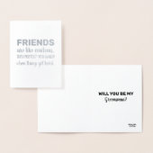 友人はコンドーム-おもしろいな花婿の付添人の提案--を好みます 箔カード (ディスプレー)