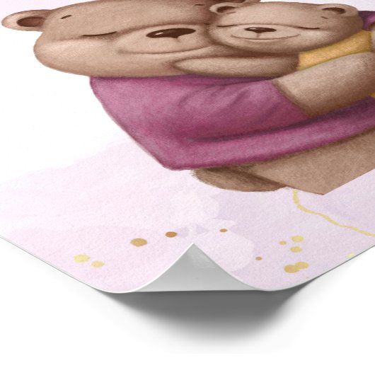 友人はテディベアあなたを愛し感動的る ポスター (角)