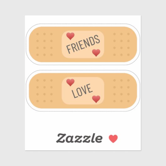 友人はバンドエイズカスタムを愛するビニールシール シール (シート)