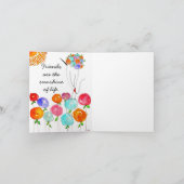 友人は人生のグリーティングカードの太陽の光 カード (内部)