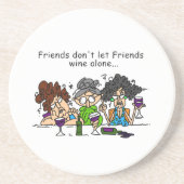 友人は単独で友人のワインを許可しません コースター (正面)