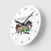 友人は単独で友人のワインを許可しません ラウンド壁時計 (傾斜)