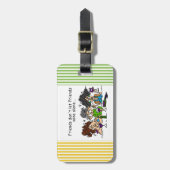 友人は単独で友人のワインを許可しません ラゲッジタグ (正面縦)