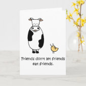 友人は友人が友人を食べることを許可しません カード (黄色い花)