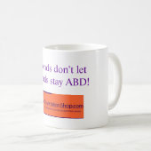 友人は友人の滞在ABDを許可しません コーヒーマグカップ (正面右)