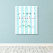 友人は友情引用文を必要とするハートである キャンバスプリント (インサイチュ (ウッドフロア))