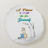 友人は君に犬与えの友情だ ラウンドクッション (裏面)