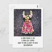 友人は四つ葉のクローバーのようなものだ… ポストカード (正面/裏面)