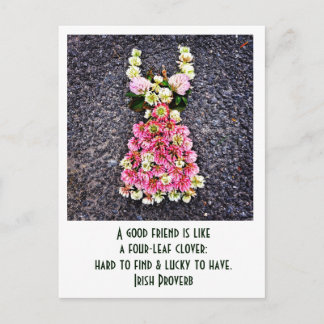 友人は四つ葉のクローバーのようなものだ… ポストカード