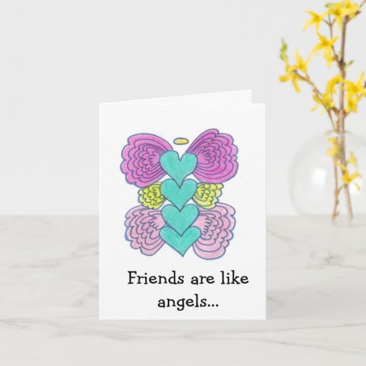 友人は天使のようです カード (黄色い花)