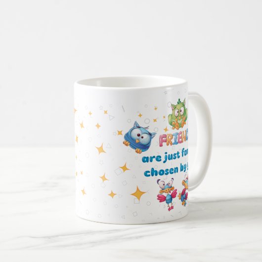友人は家族で選んだだけだ コーヒーマグカップ (正面右)