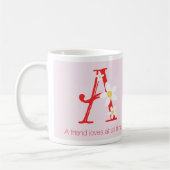 友人は常にアルファベットAのマグカップを愛している コーヒーマグカップ (左)