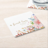 友人は常に愛するProv 17:17 スクエアペーパーコースター (アングル)