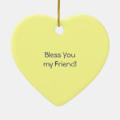 友人は恵みです! オーナメントのギフトのラッパスイセン セラミックオーナメント (裏面)