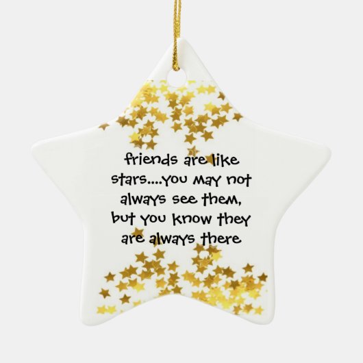 友人は星の星のオーナメントのようです セラミックオーナメント (正面)