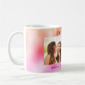友人は永遠にピンクのバラの金ゴールド写真 コーヒーマグカップ (左)