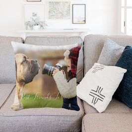 友人は永遠に男の子の子の写真 クッション