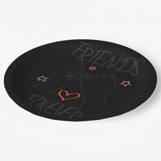 友人は永遠最高のに友友愛の信頼を愛する ペーパープレート (アングル)