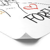 友人は永遠最高のに友友愛の信頼を愛する ポスター (角)