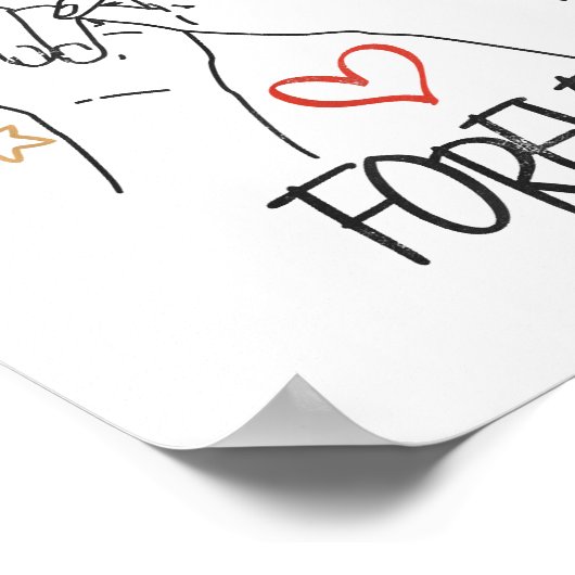 友人は永遠最高のに友友愛の信頼を愛する ポスター (角)