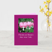 友人は決して衰退しない花です。  メッセージカード カード (黄色い花)