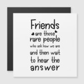 友人は珍しい人々友情引用文ブラック (正面/裏面)