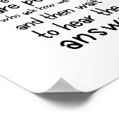 友人は珍しい人々友情引用文ブラック ポスター (角)