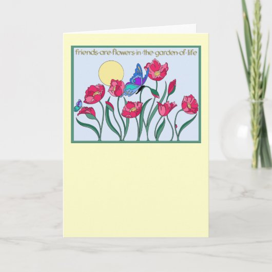 友人は生命の庭の花です カード (正面)