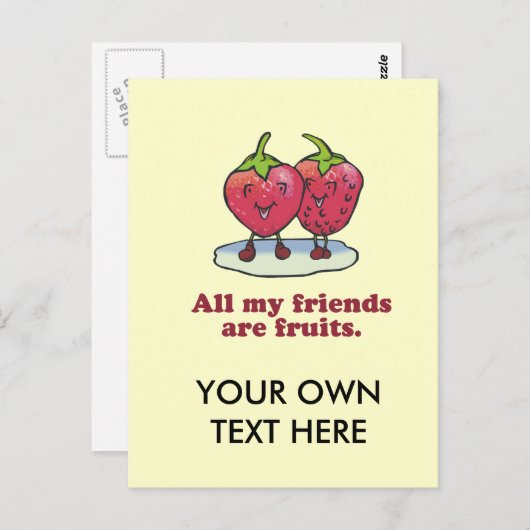 友人は皆果物だ ポストカード (正面/裏面)