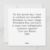 友人は私たちが友情を選ぶ家族 シーズンカード (裏面)