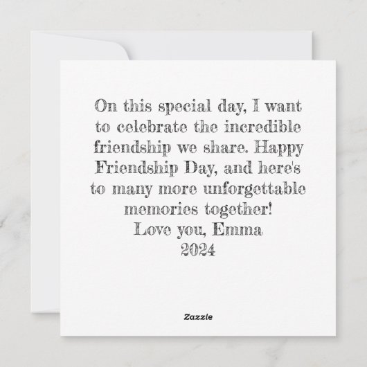 友人は私たちが友情を選ぶ家族 シーズンカード (裏面)