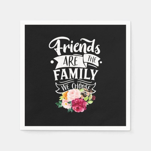 友人は私たちが選んだ家族だ スタンダードカクテルナプキン (正面)