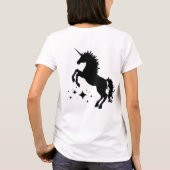 友人は私は妄想的なユニコーンから落ちたと言った Tシャツ (裏面)