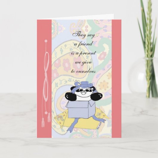 友人は私達が私達自身に与えるいます サンキューカード (正面)