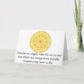 友人は私達の足に私達をとき…持ち上げる天使です カード (正面)