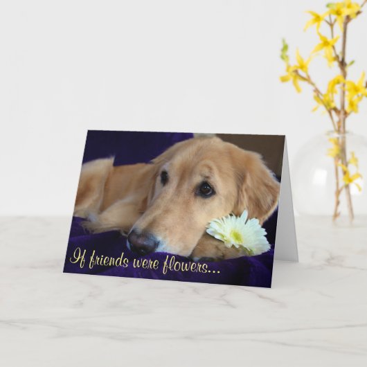 友人は花-です! カード (黄色い花)