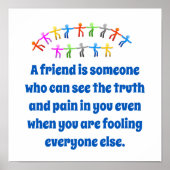 友人は見ることができる誰か – 友情引用文 ポスター (正面)