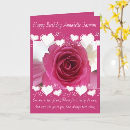 友人は誕生日のために梳きます カード (黄色い花)