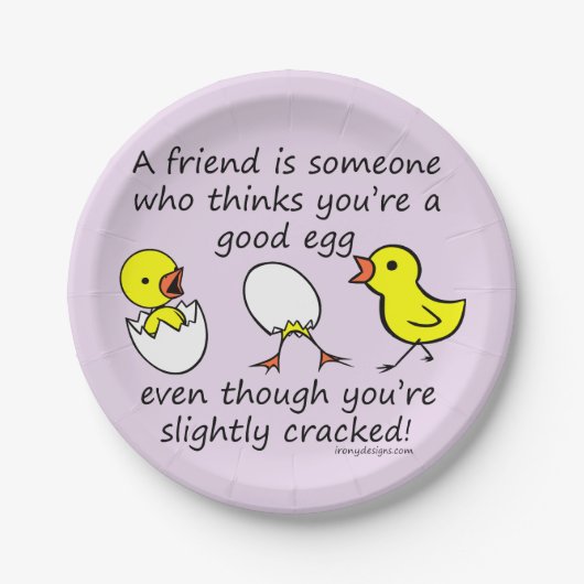 友人は誰かおもしろいなBFFの発言です ペーパープレート (正面)