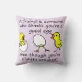 友人は誰かのBFFおもしろいことわざ クッション (裏面)