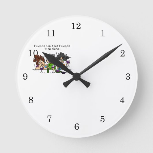 友人は酒を飲まぬ ラウンド壁時計 (正面)