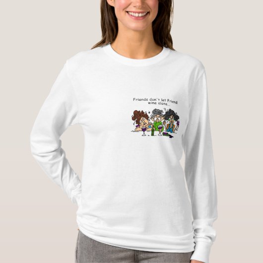 友人は酒を飲まぬ Tシャツ (正面)