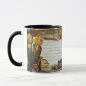 友人は重要な引用文混合メディアコラージュ マグカップ (左)